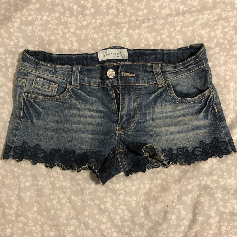 Wet Seal Floral Denim Shorts